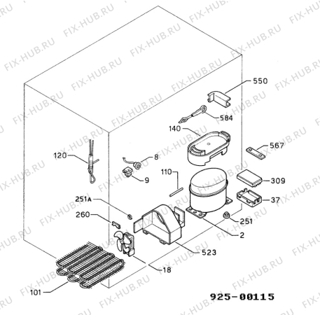 Взрыв-схема холодильника Electrolux ER2120S - Схема узла Functional parts